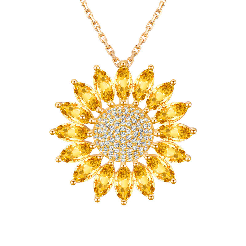 The Smile of Sunflower Natural Citrine Necklace - Abundance & Prosperity