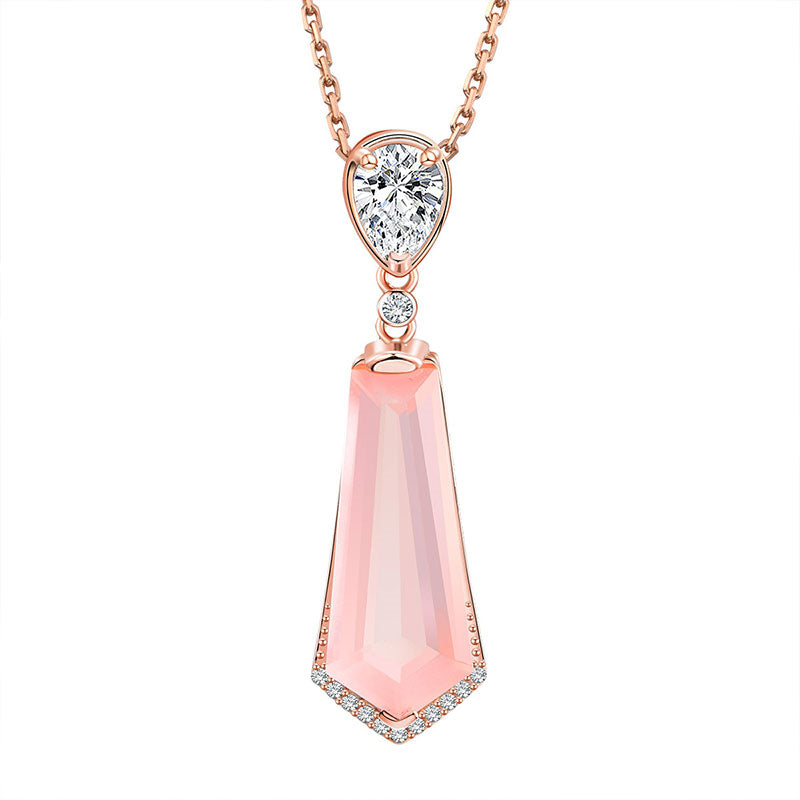 Collier en Cristal Naturel Larme d'Amour