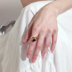 Bague d'exception en œil de tigre - Symbole de courage et de richesse