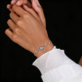 Pluto and Charon Moonstone S999 Bracelet - My Tenderness is Only for You