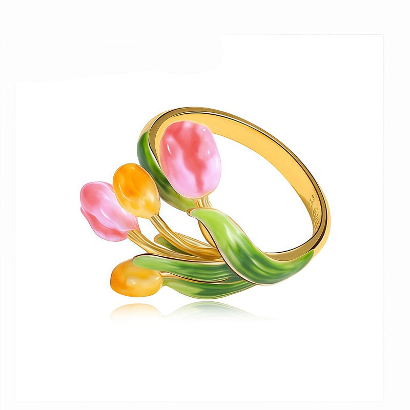 Tulip Fortune Faith Ring – Wear Love, Bloom Luck