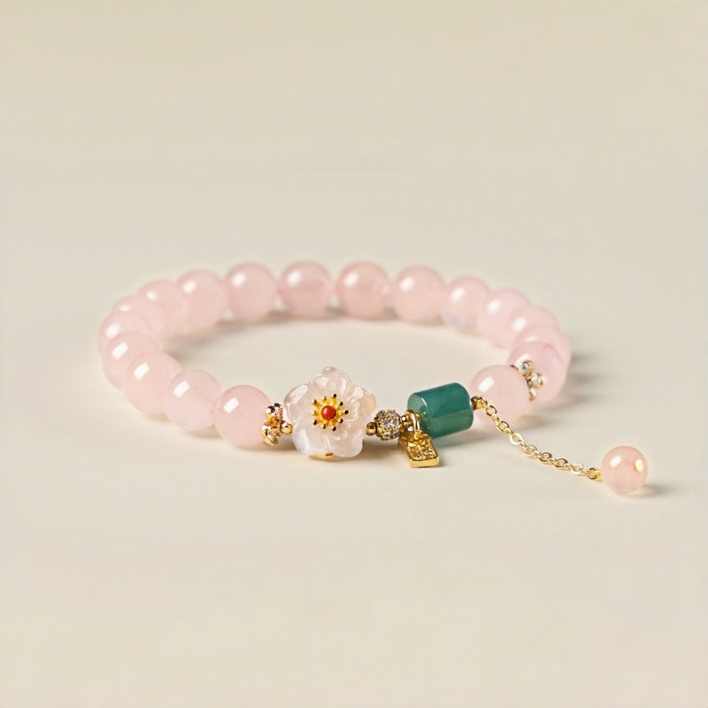 Sakura Rose Quartz Bracelet - Attract Loving Connections