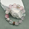 Bracelet Quartz Rose, Fantôme des Neiges et Perles – Attire l'Amour, Apaise les Émotions