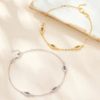 Devil's Eye Bracelet, Pure Silver Zircon Light Luxury Bracelet
