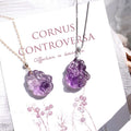 Collier Renard en Améthyste Naturelle – Sagesse Ouverte, Attire les Bienfaiteurs, Gardien Mignon pour le Cou et l'Esprit