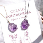 Collier Renard en Améthyste Naturelle – Sagesse Ouverte, Attire les Bienfaiteurs, Gardien Mignon pour le Cou et l'Esprit