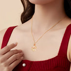 Natural Hetian Jade Ping An Kou Necklace - safety and positive blessings