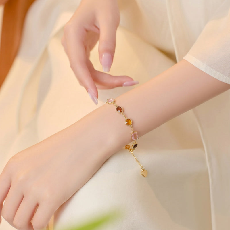 Bracelet triple chance en cristal naturel