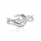 Moonnight Starry Silver Ring