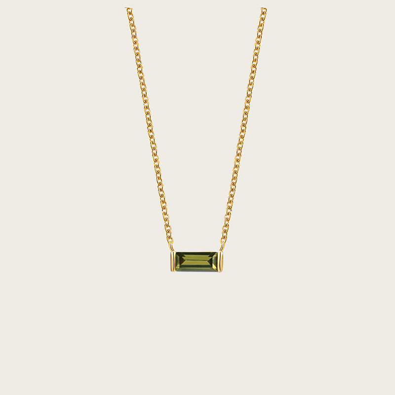 Birthstone Necklace for Women, Minimalist High-end Clavicle Chain