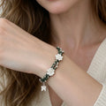 Hand Braided Silver Lotus Butterfly Bracelet - Purity & Freedom