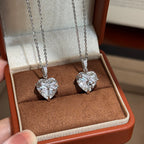 Collier cœur papillon en cristal clair – Purifie l'aura, attire les bonnes relations
