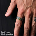Feather Man Evil Eye Ring – Spiritual Guardian & Fortune Bringer