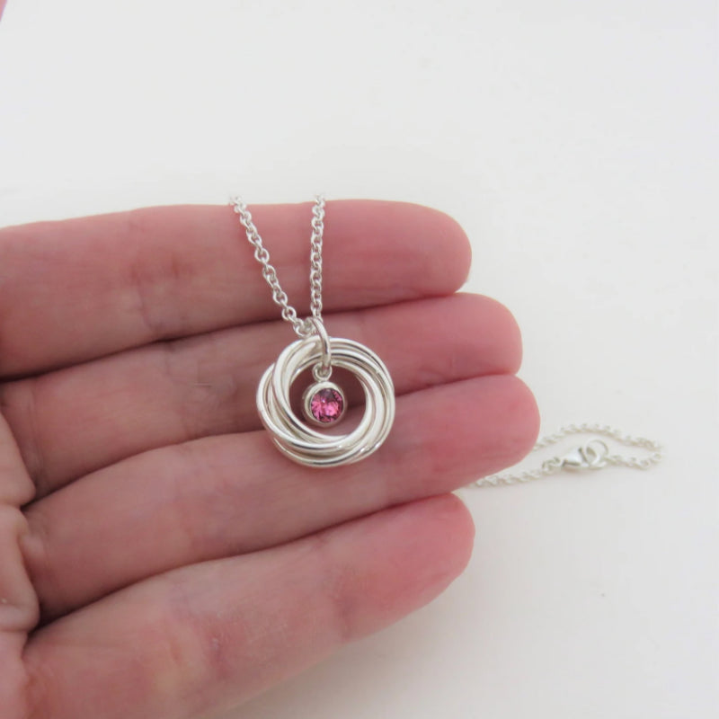 60th Birthday Gifts for Women, Silver Birthstone Necklace, 60th Birthday Gift, Birthstone Jewelry