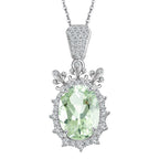 Collier en cristal naturel couronne vintage