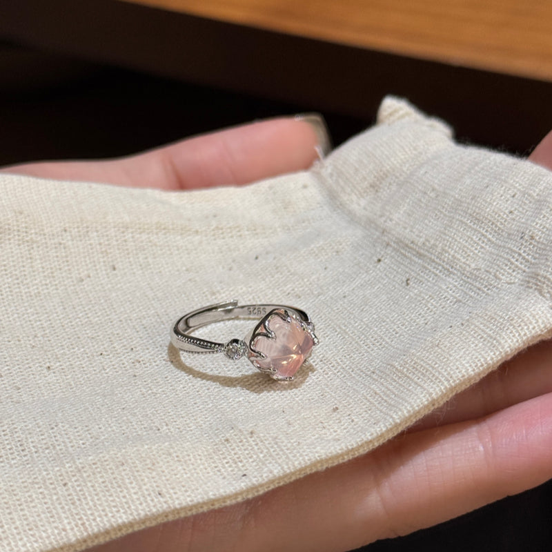 Pink Quartz Radiance Ring - In the Name of Love, Be Gently With You