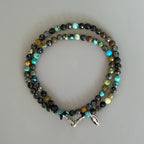 Natural Stone Faceted Bead Stackable Bracelet - Gentle Energy & Daily Healing