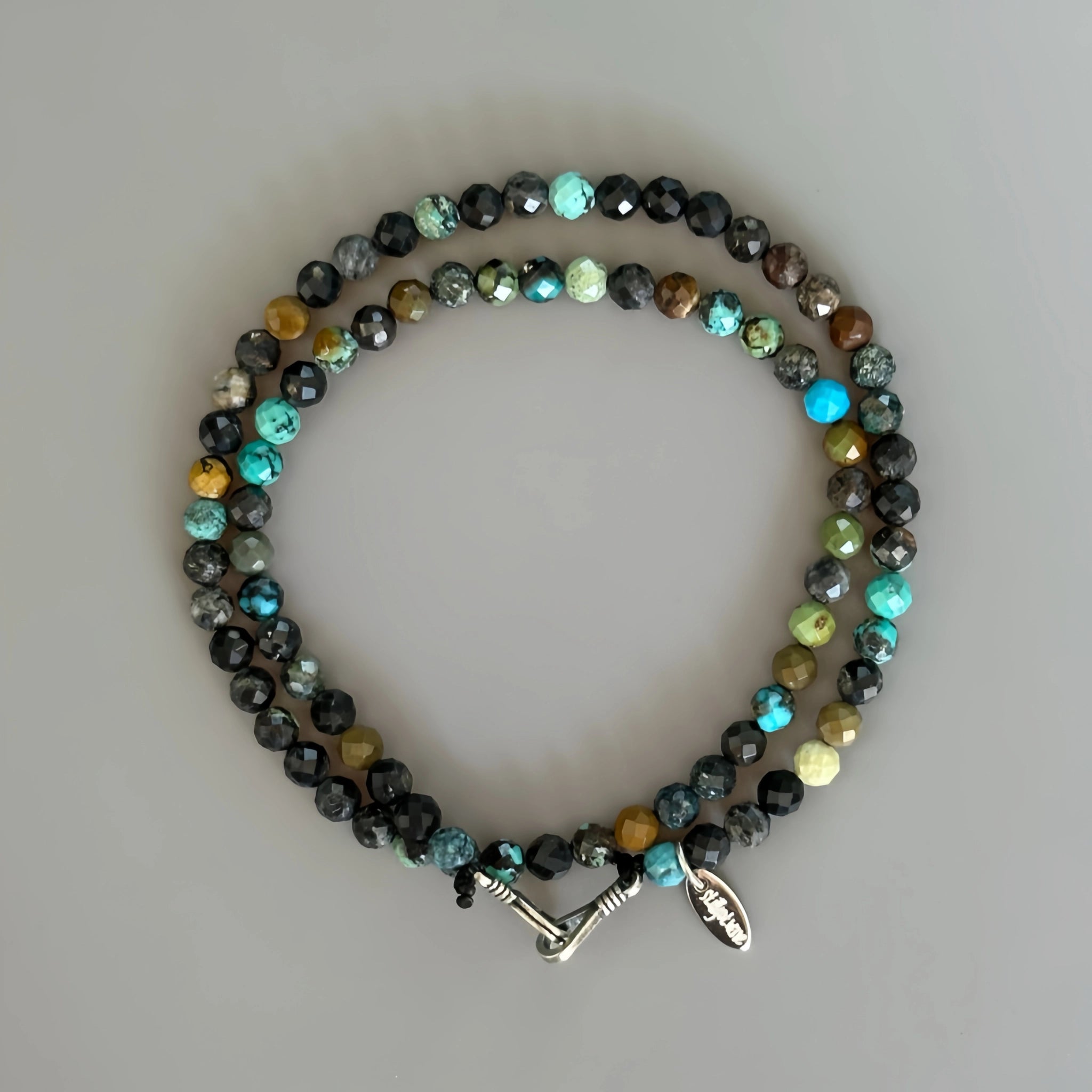 Natural Stone Faceted Bead Stackable Bracelet - Gentle Energy & Daily Healing
