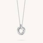 Linked Circles Silver Necklace | Birthday Jewelry for Mom/Grandma