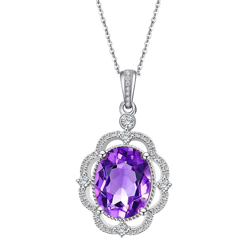 Collier en cristal naturel Violet Hush