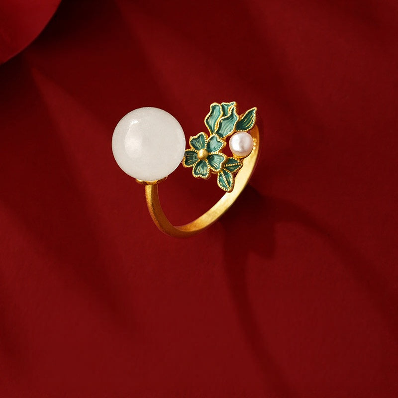 Collier Sakura en jade Hetian