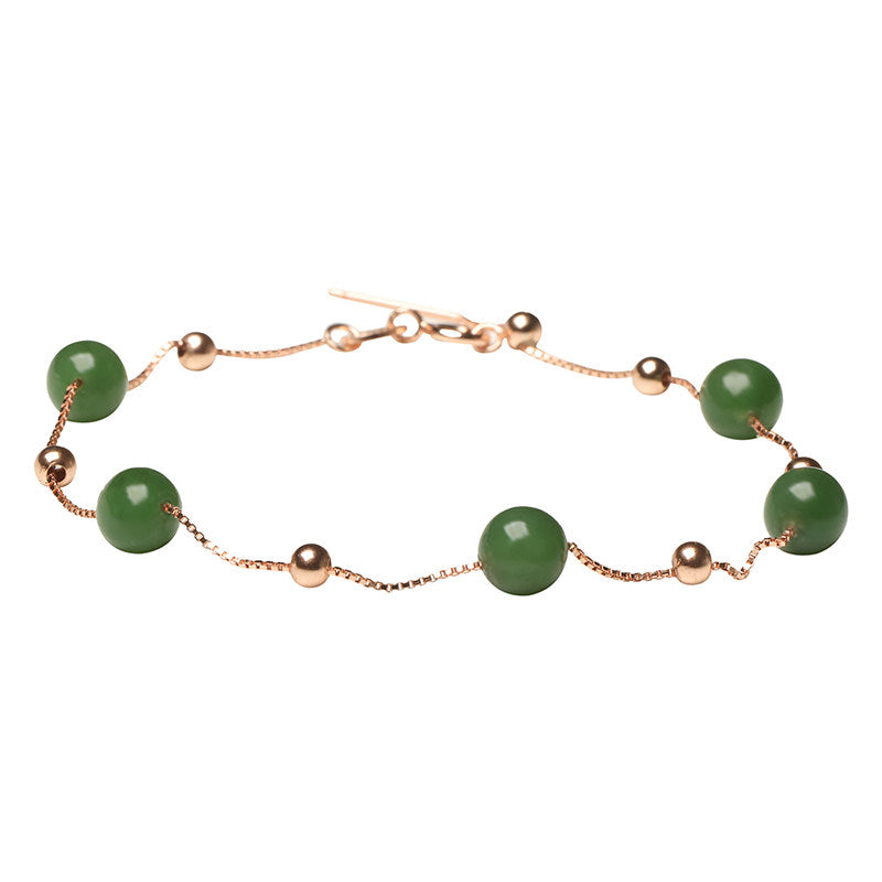 Star‑Scattered Hetian Jade Necklace & Bracelet Set