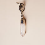 Natural Clear Quartz Drop Earrings - Purifies Your Aura