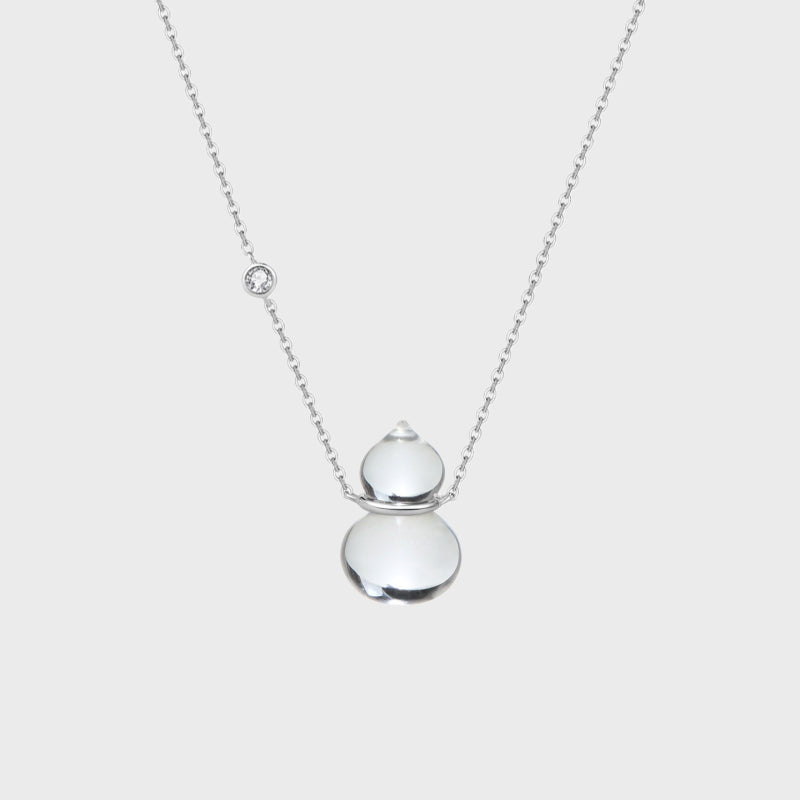 Clear Quartz Gourd Fortune Necklace