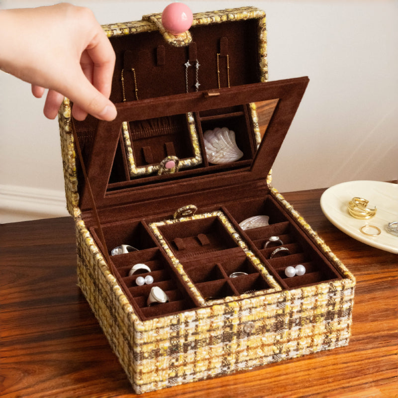 Cake‑Slice 3‑Tier Nested Jewelry Box