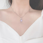 Collier de jade Hetian naturel éclat lunaire