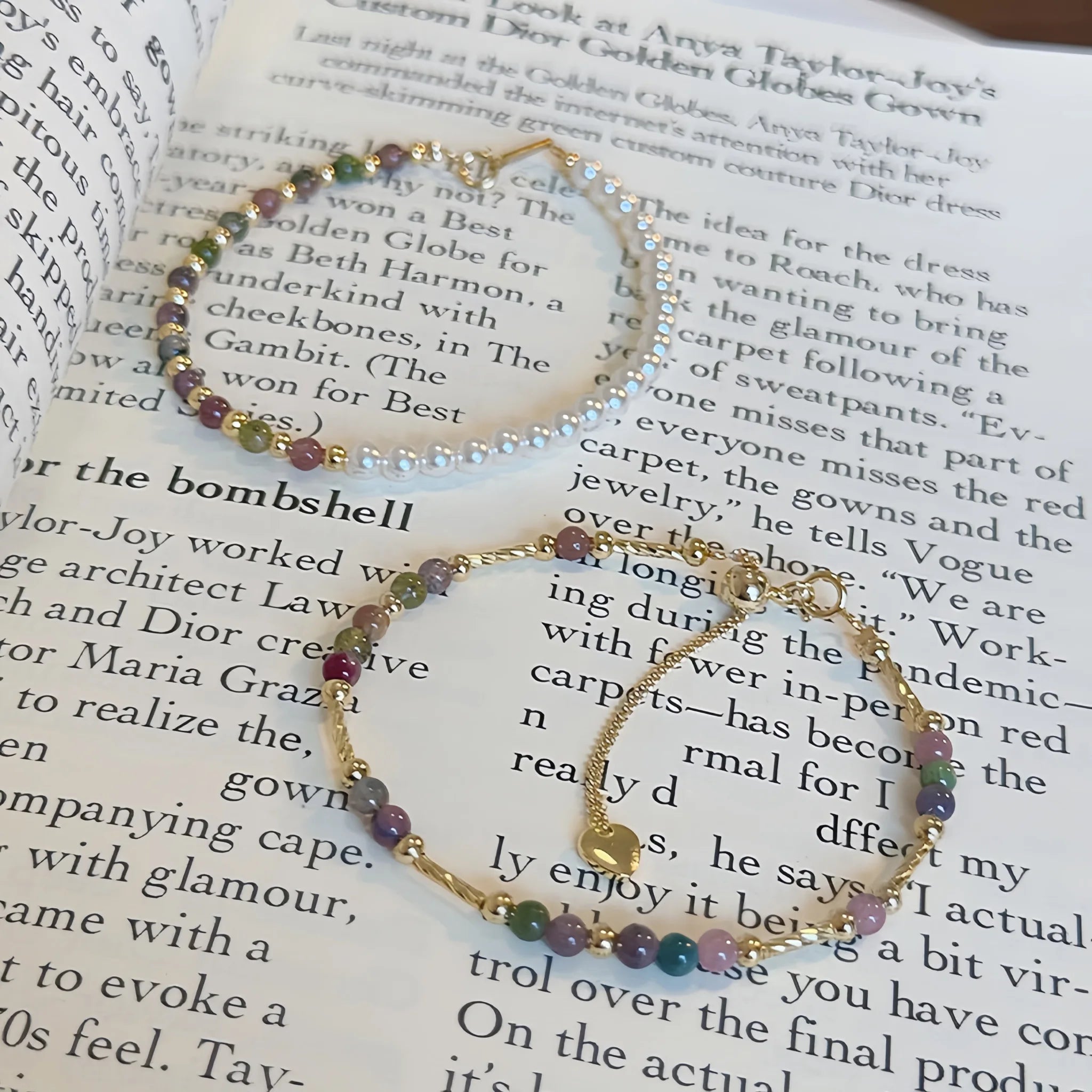 Collier en cristal naturel couronne vintage