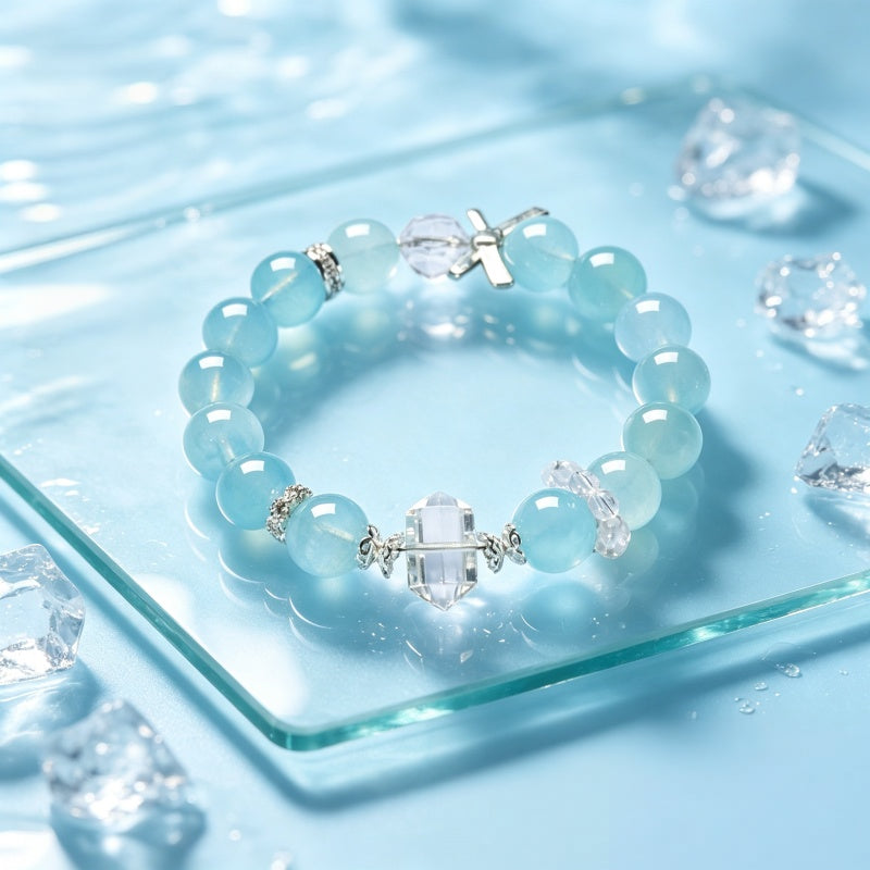 Bracelet en aigue-marine naturelle Thalassa Protection