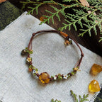 Natural Yellow Fluorite Hand Braided Bracelet - Confidence & Manifestation Energy