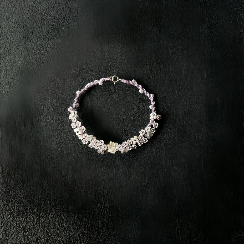 Iris Purple Lotus Woven Bracelet - Symbol of Purity & Serenity