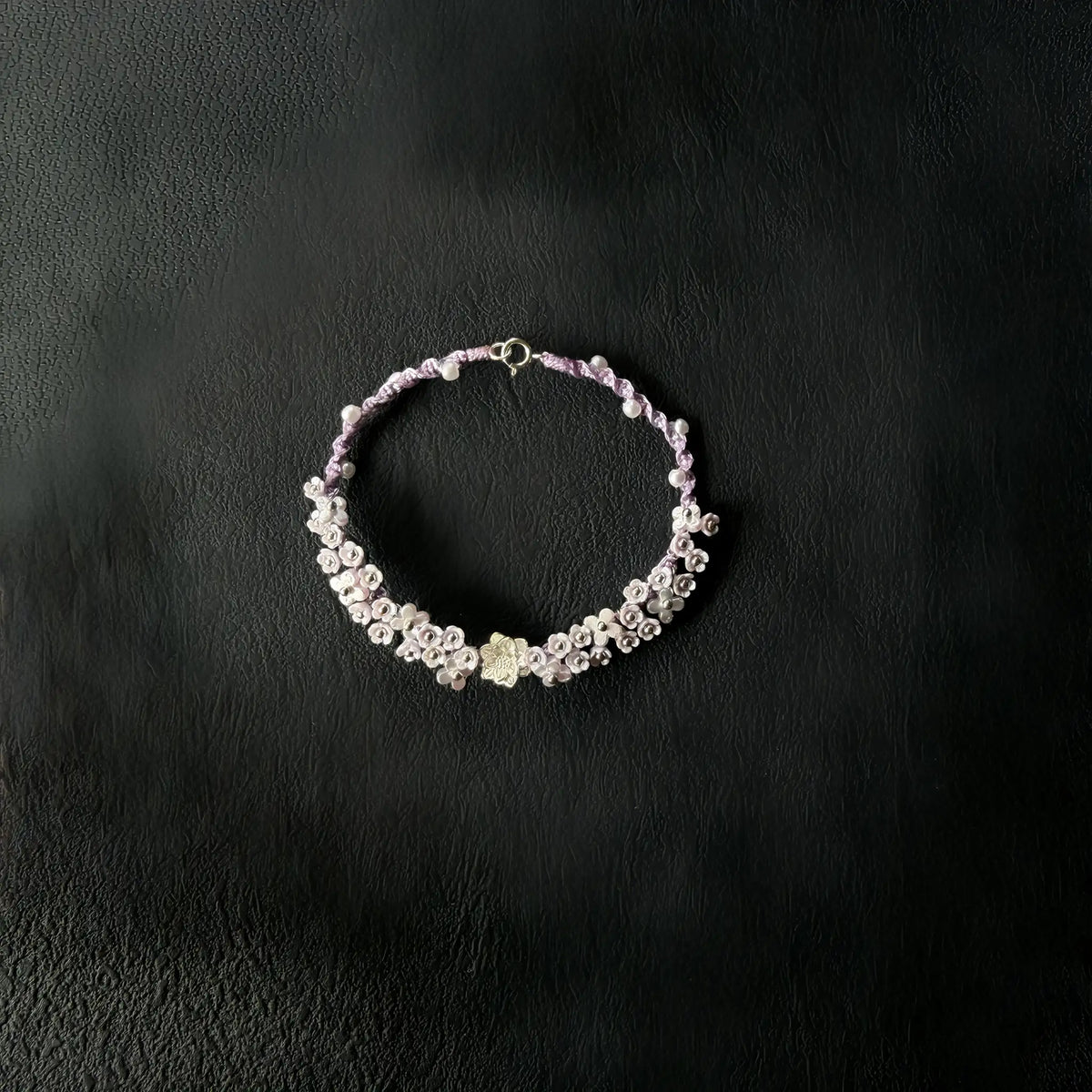Iris Purple Lotus Woven Bracelet - Symbol of Purity & Serenity