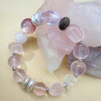 Rose Quartz & Snow Phantom & Pearl Bracelet – Attract Love, Soothe Emotions