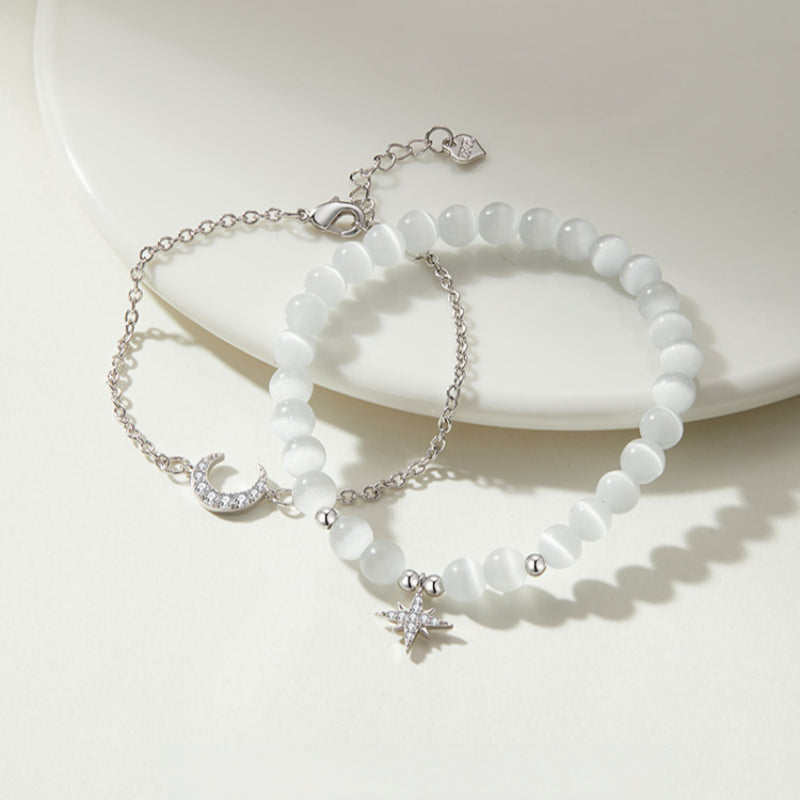 Bracelet Lune et Étoile Pacte d'Amour