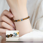 Bracelet Lotus œil de tigre naturel — Paix et bonheur, Chance continue