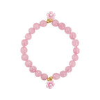 Bracelet en cristal naturel Fleurs de pêcher