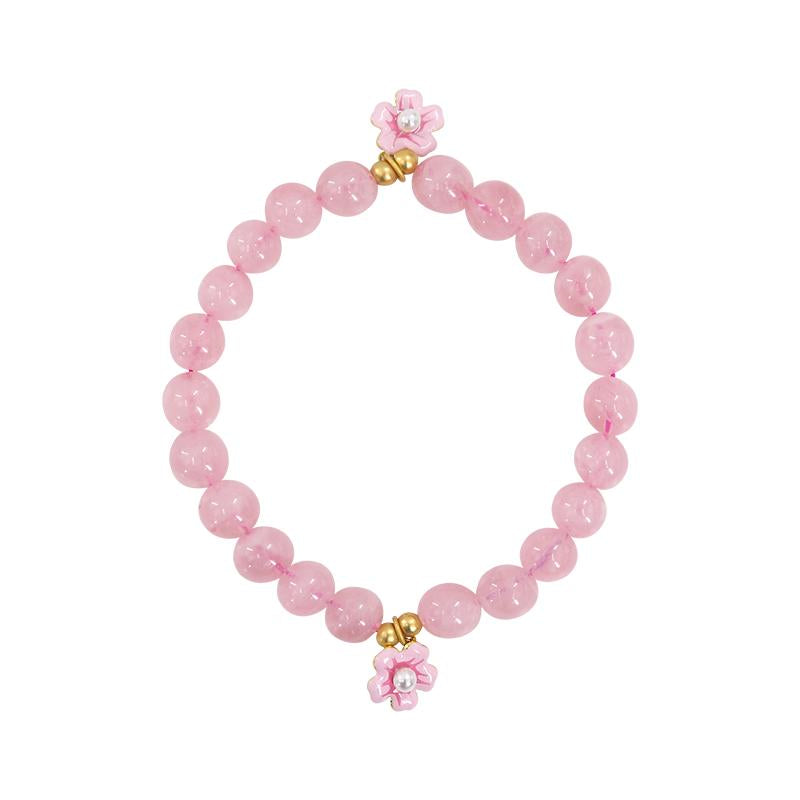 Bracelet en cristal naturel Fleurs de pêcher