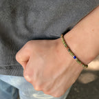 Natural Stone Abacus Bead Stackable Bracelet - guards inner peace