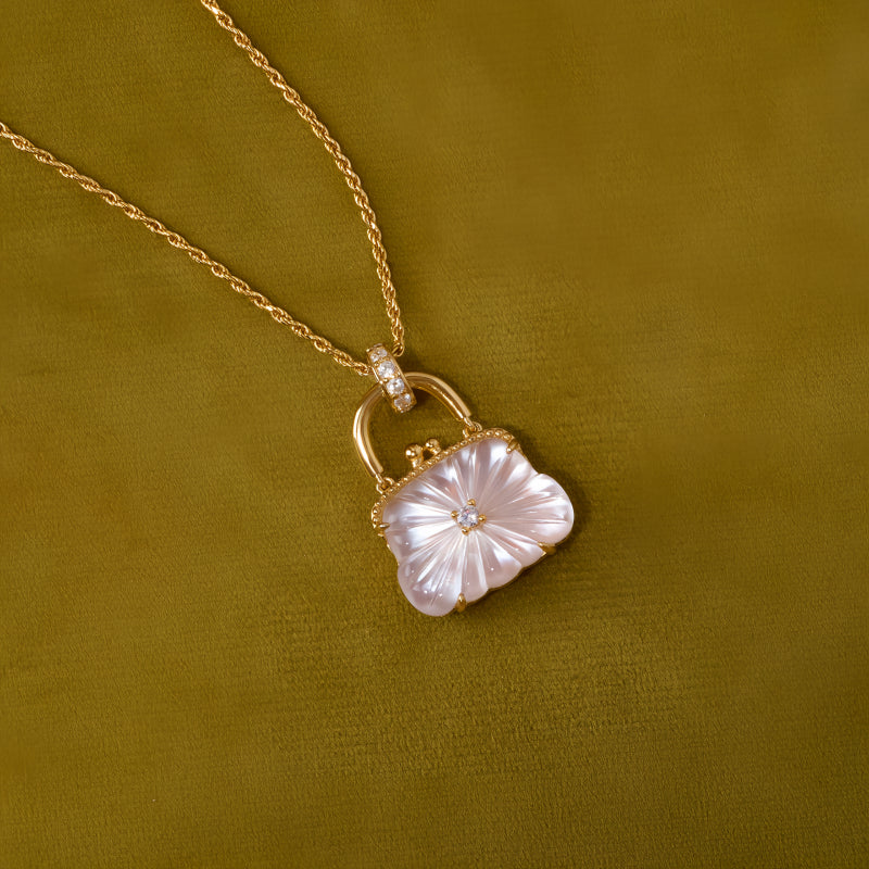 Fortune Bag Pendant Necklace Shell Bloom