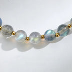 Moon & Star Moonstone Bracelet - Calm Mood, Bring Sweet Luck