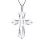 Divine Blessing Natural Clear Crystal Cross Necklace - The Master Healer Crystal