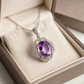 Collier en cristal naturel Violet Hush