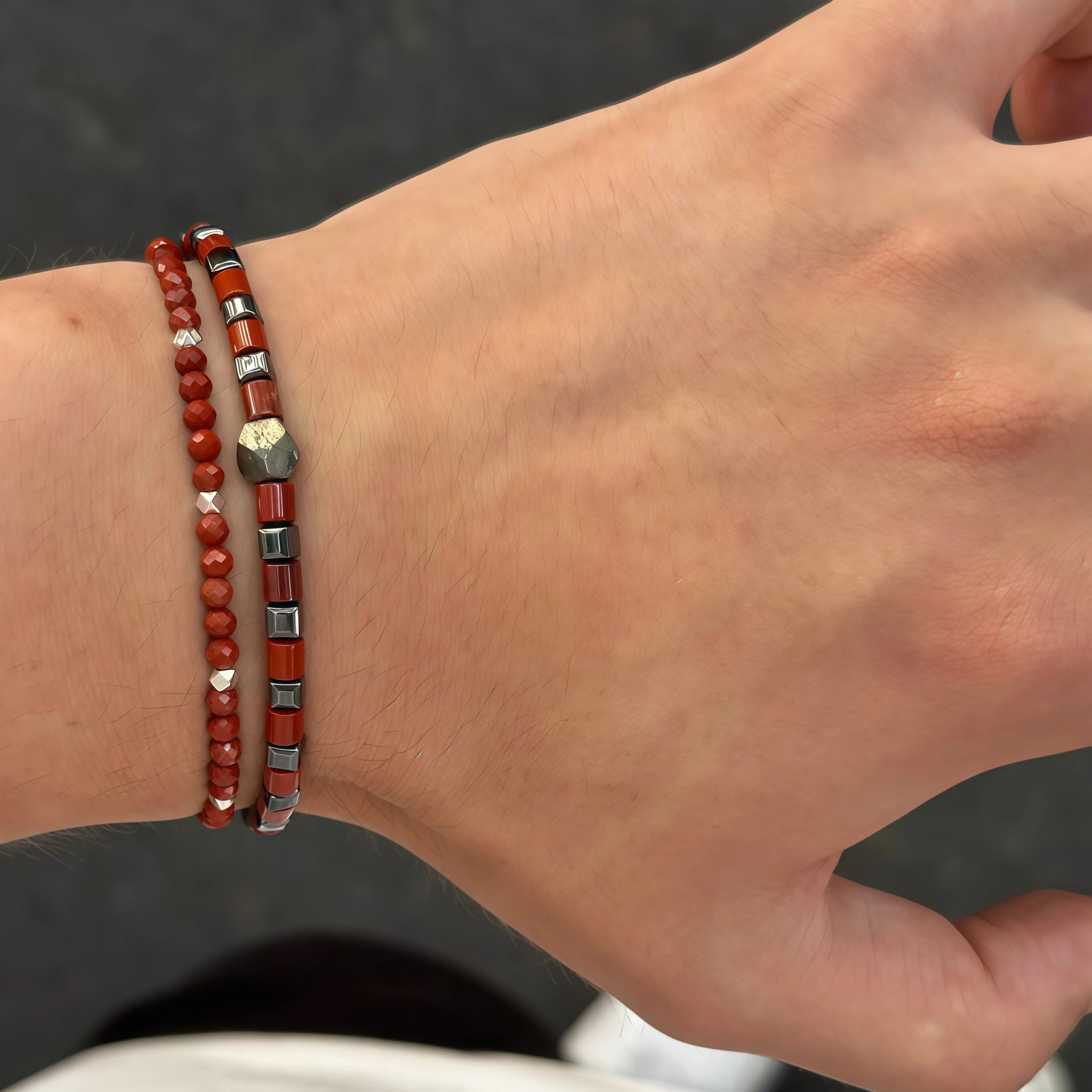 Wild‑Vibe Natural Stone Bracelet - Rootedness, Centering, Empowerment