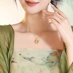 Nephrite Orchid Necklace - Symbol of Elegance and Gentle Virtue