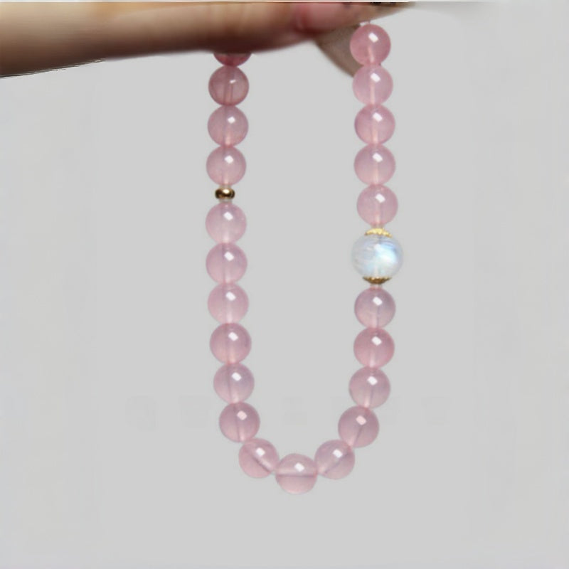 Bracelet en cristal naturel Amour Rose