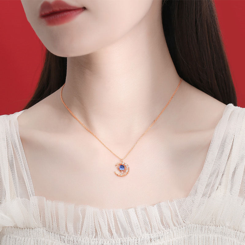 Moon & Star Necklace - Eternal Gentle Love Symbol