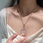 Renard à neuf queues en quartz rose – Charme et protection spirituelle